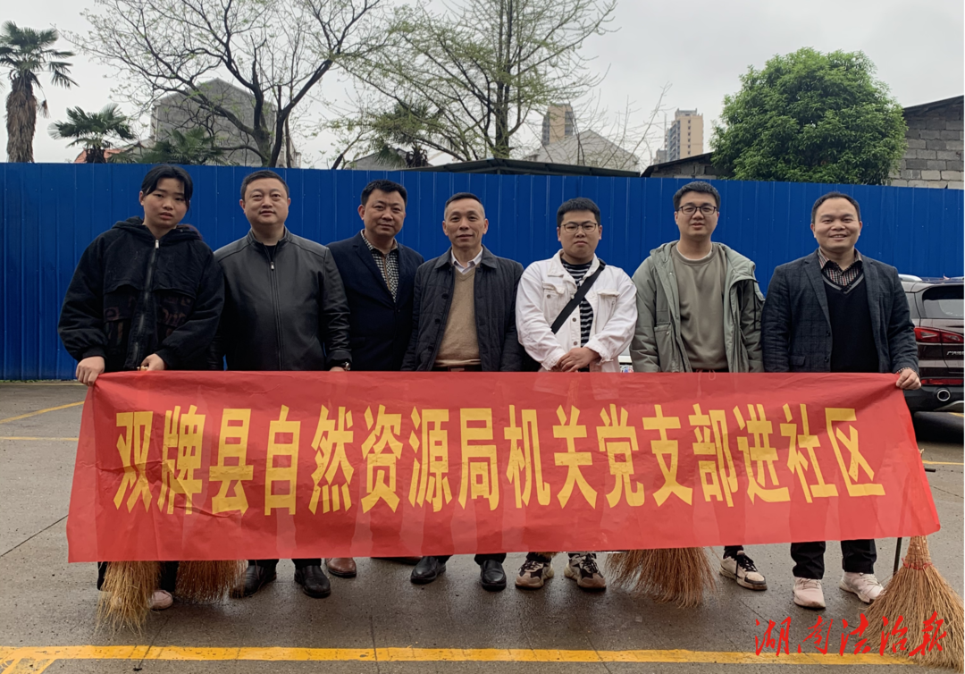 双牌县自然资源局开展机关党支部进社区大清扫活动