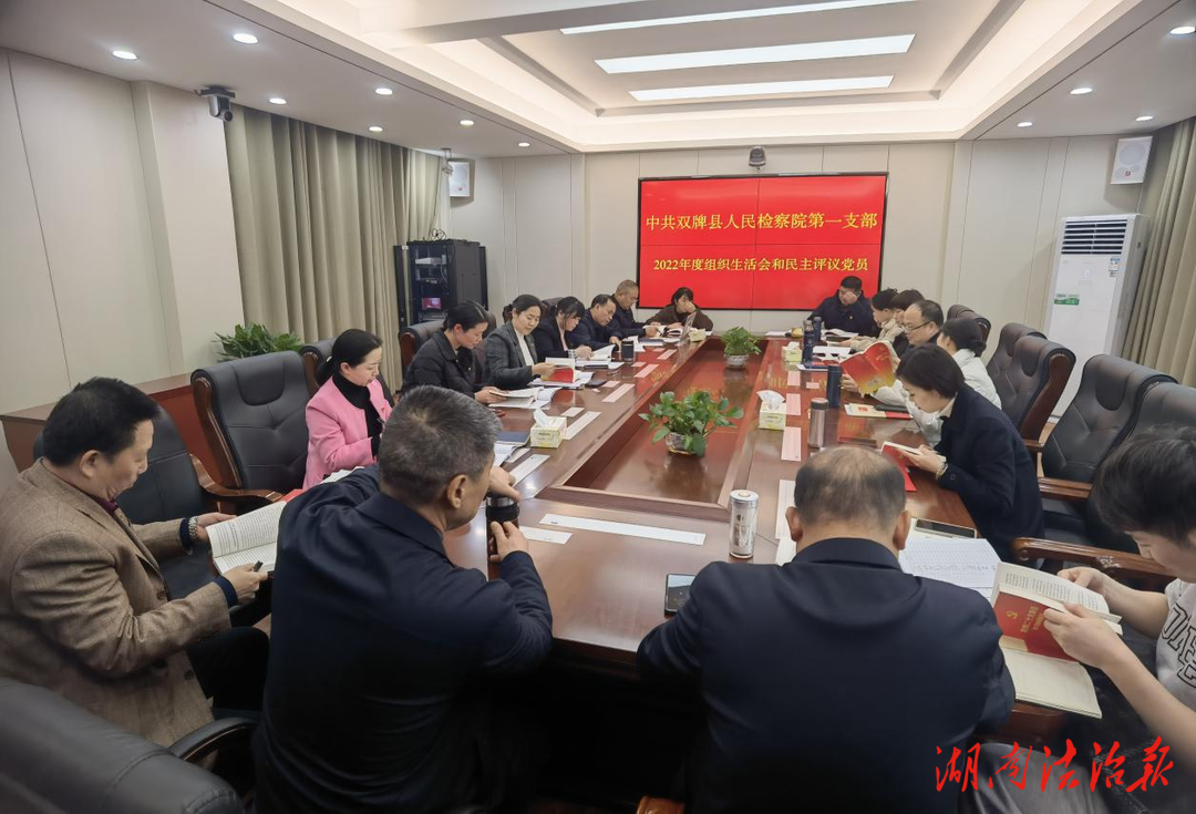 开展组织生活   凝聚奋进力量——双牌县人民检察院第一党支部召开2022年度组织生活会暨民主评议党员
