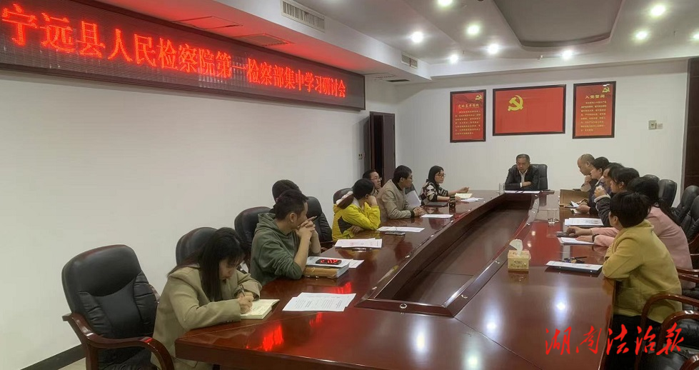宁远县人民检察院第一检察部集中学习研讨会