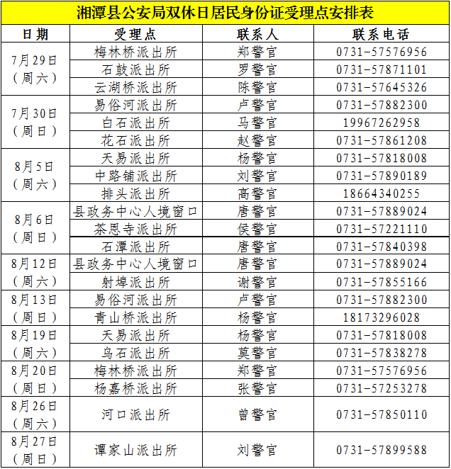 辦理身份證扎堆？湘潭公安：雙休日安排！