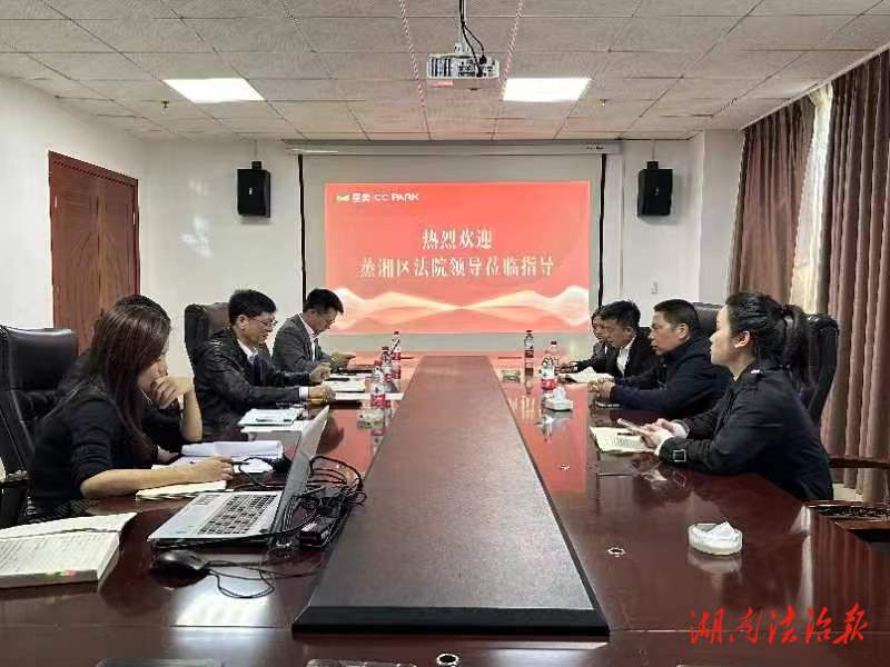 蒸湘法院法官干警走访企业答疑解惑