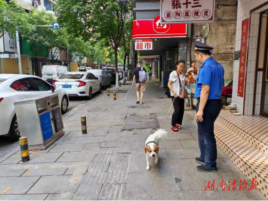 石鼓區(qū)人民街道城管大隊開展文明養(yǎng)犬勸導專項行動