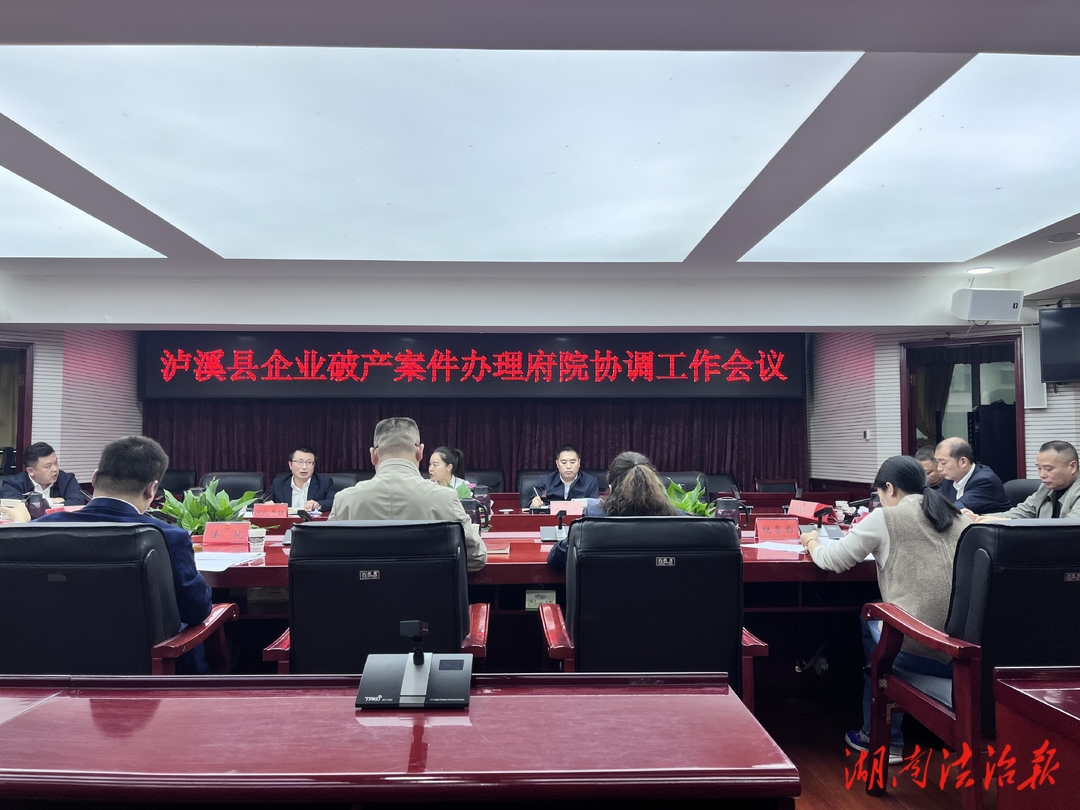 優(yōu)化營商環(huán)境丨瀘溪縣召開企業(yè)破產(chǎn)案件辦理府院協(xié)調(diào)工作會議