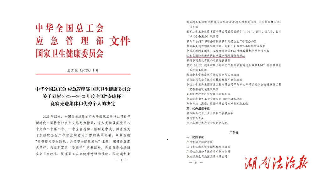 喜報！永廻路消防救援站獲評全國“安康杯”競賽優(yōu)勝班組稱號