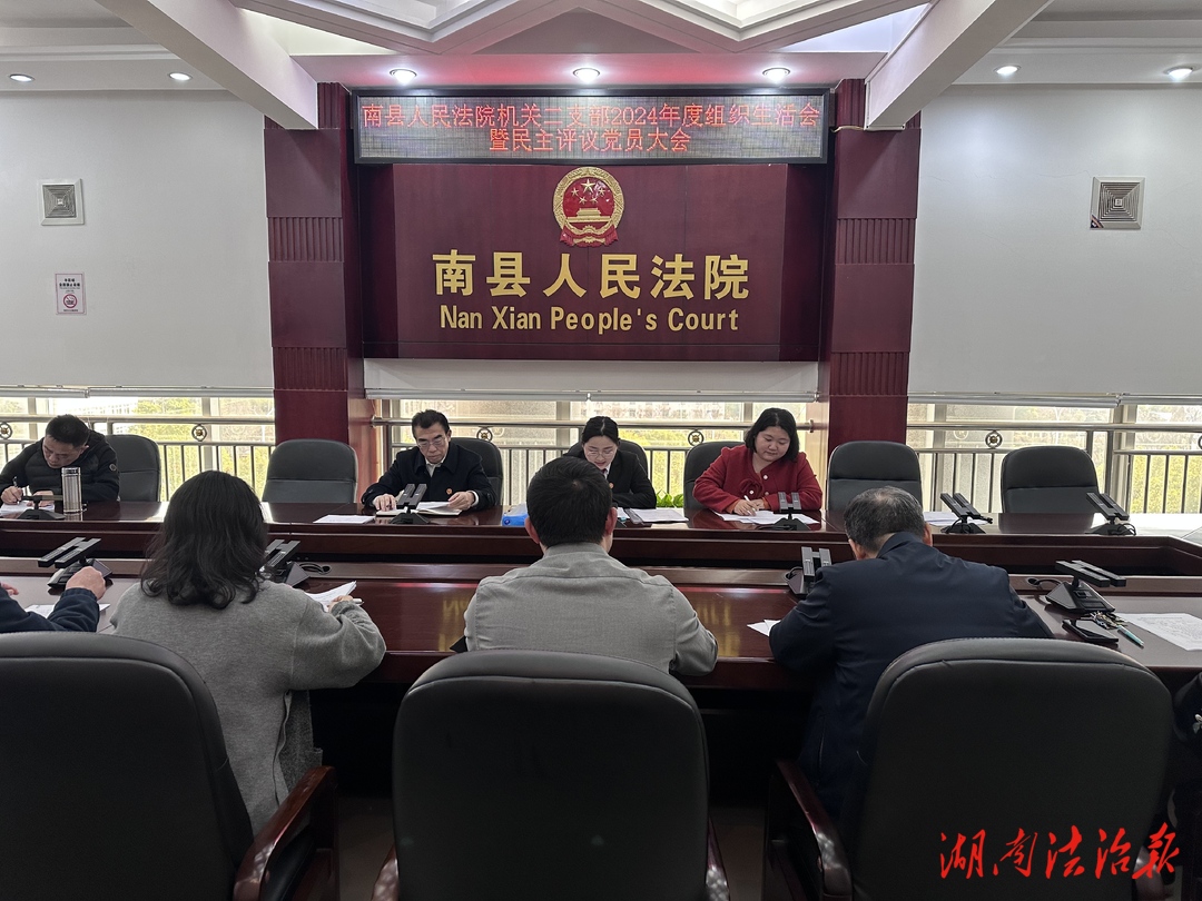 南縣法院召開2024年度組織生活會暨民主評議黨員大會