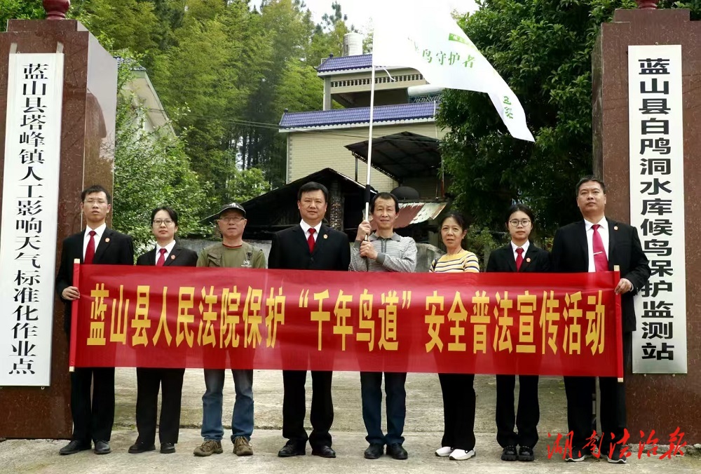 守護“藍天精靈”|藍山法院開展“清網(wǎng)護鳥”普法宣傳活動