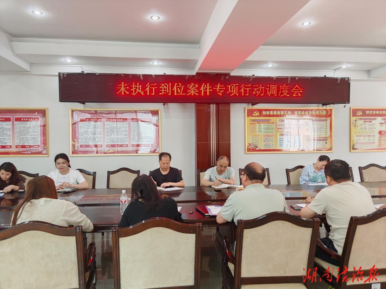 寧遠縣人民法院召開“未執(zhí)行到位案件”專項行動調度會