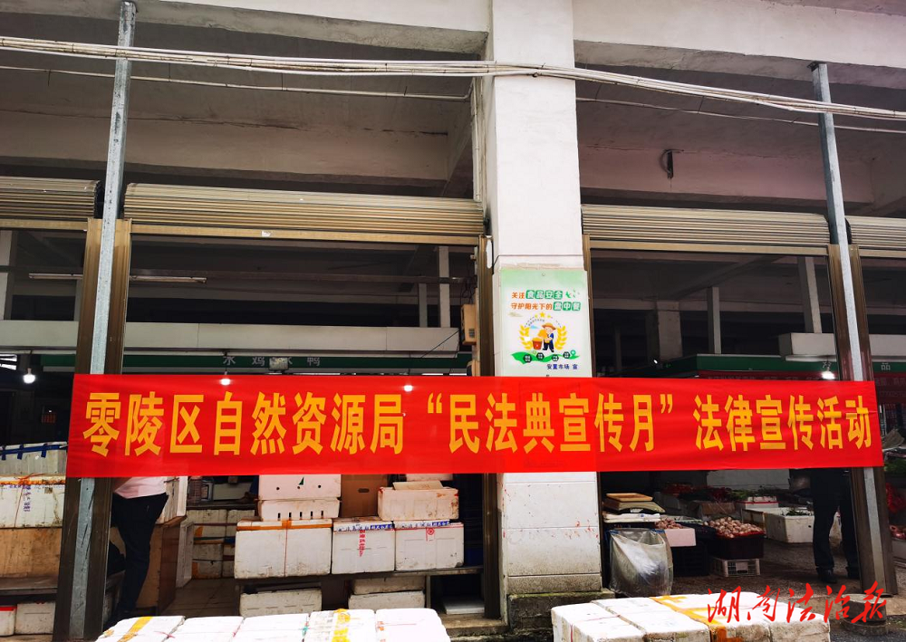 零陵區(qū)自然資源局開展“民法典宣傳月”活動