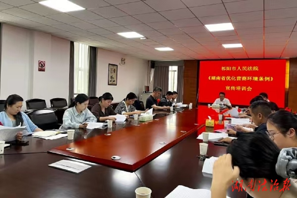 祁陽市法院開展《湖南省優(yōu)化營商環(huán)境條例》學(xué)習(xí)