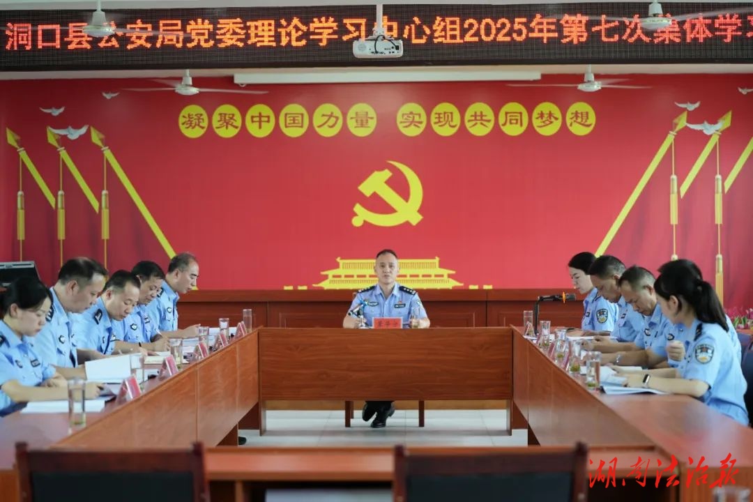 洞口縣公安局召開黨委理論學(xué)習(xí)中心組2025年第7次集體學(xué)習(xí)會議暨“賡續(xù)紅色血脈 鑄牢忠誠警魂”主題黨日活動