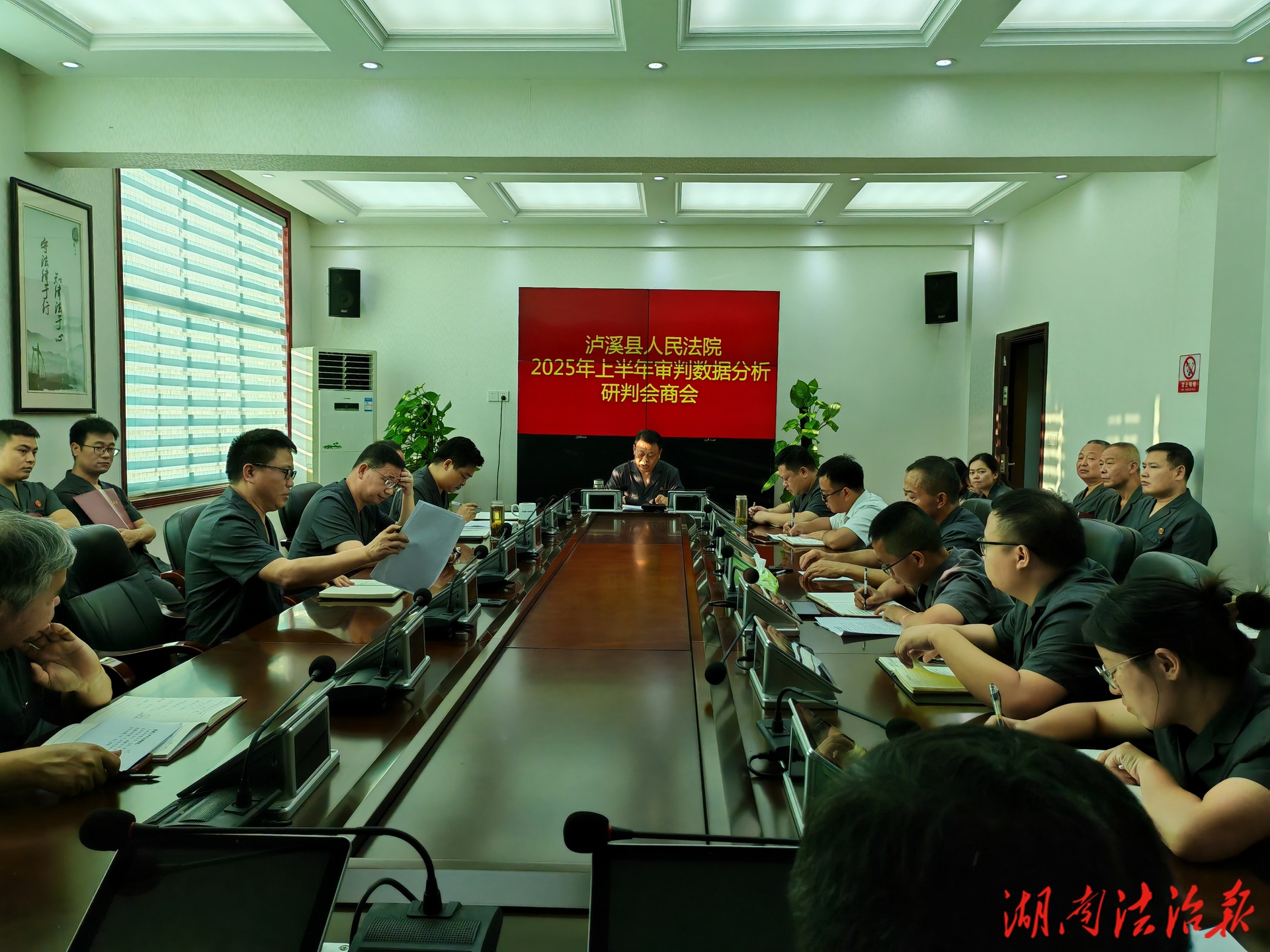 瀘溪法院召開2025年上半年審判數(shù)據(jù)分析研判會商會