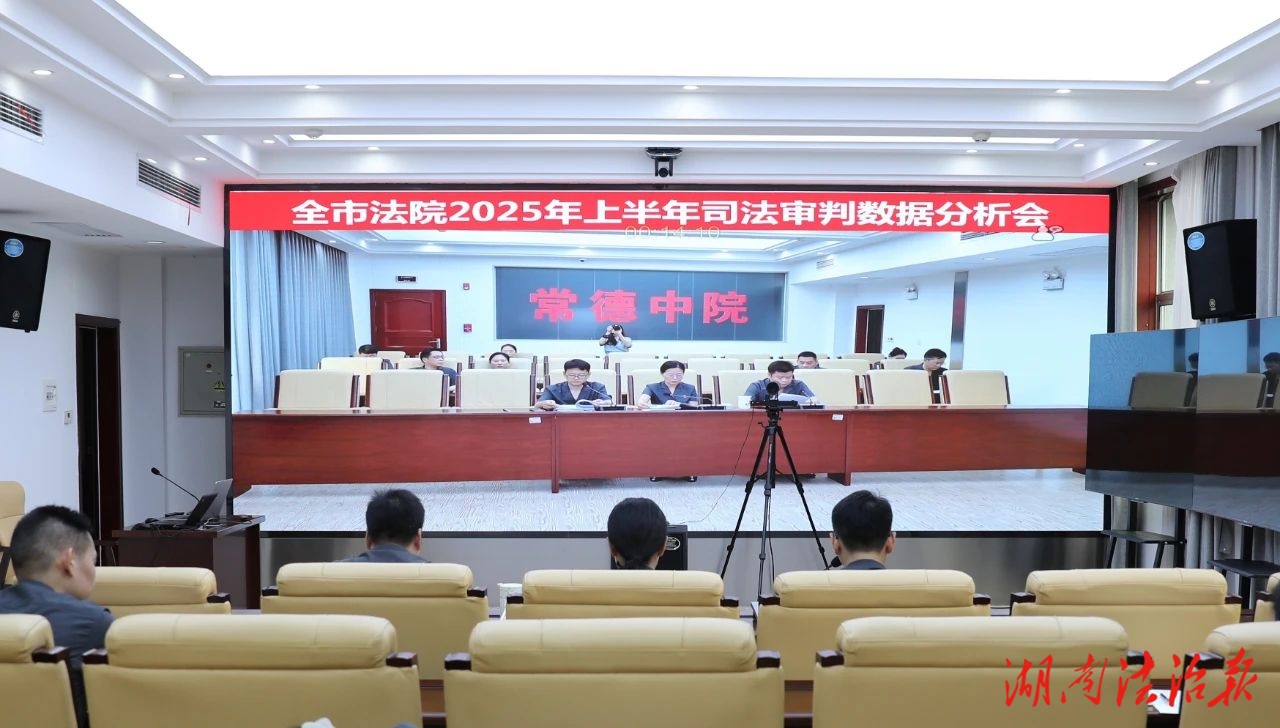 常德中院召開全市法院2025年上半年司法審判數據分析視頻會議
