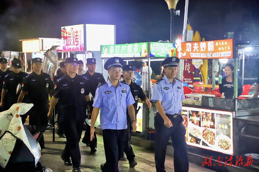 擦亮平安底色！蓝山县公安局开展“平安护航2025”社会面集中统一清查宣防行动