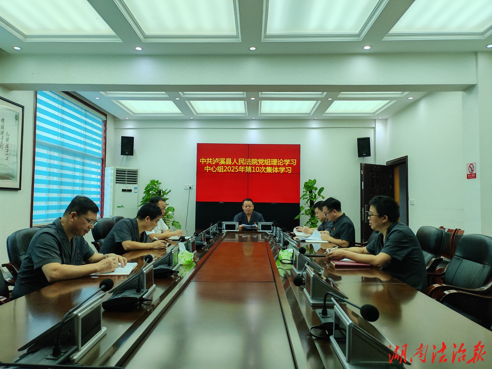 泸溪法院党组理论学习中心组开展2025年第10次集体学习