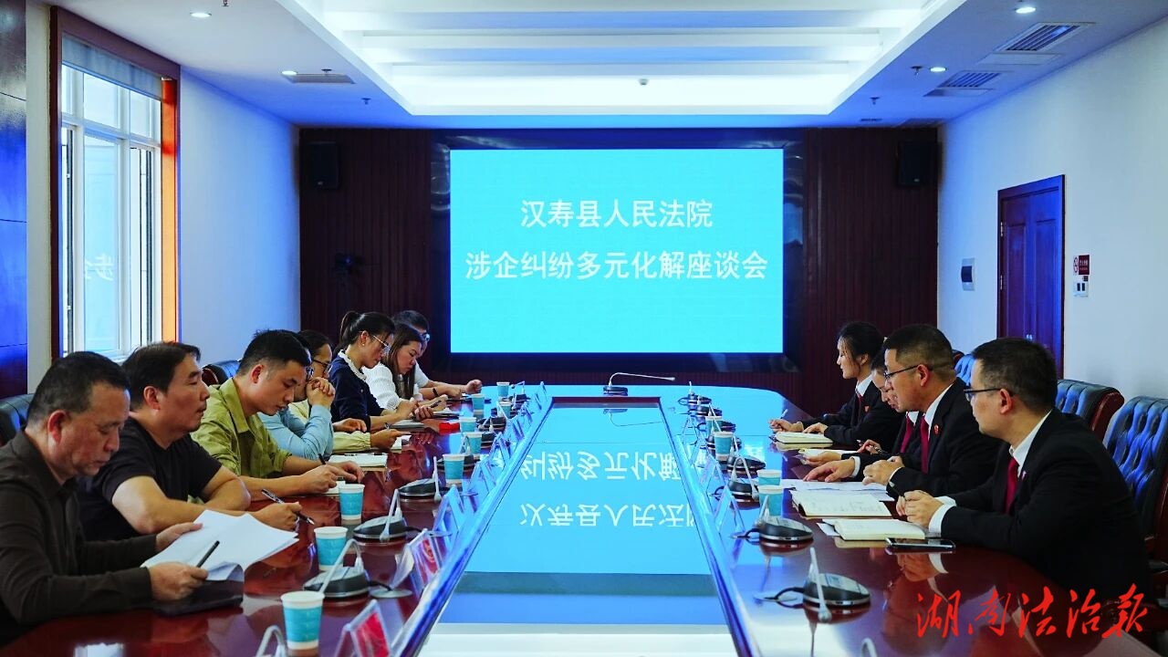 漢壽法院召開涉企糾紛多元化解座談會