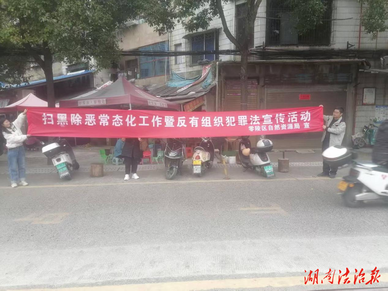 零陵區(qū)自然資源局深入開展掃黑除惡常態(tài)化宣傳 織密法治防護(hù)網(wǎng)