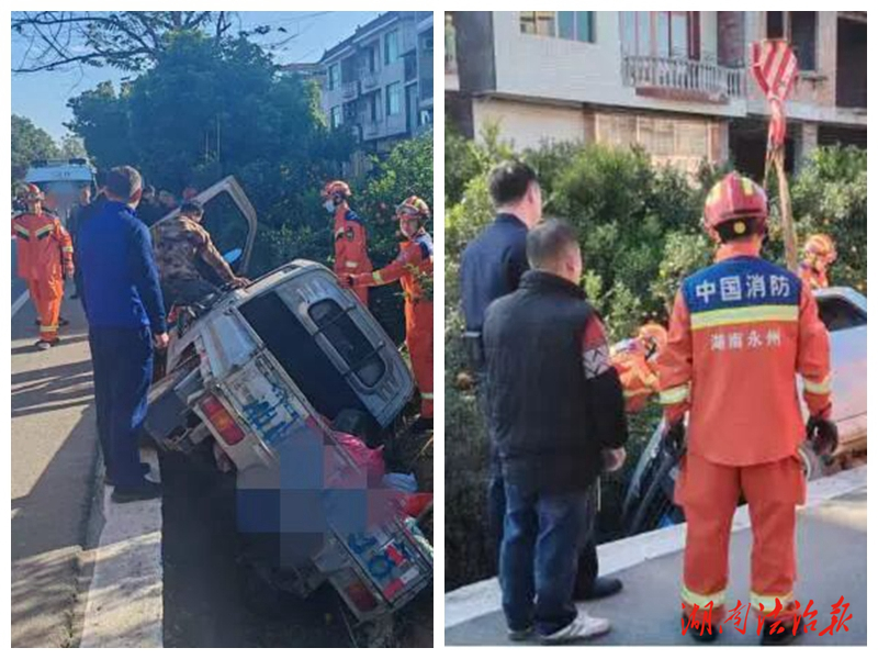 警消联动高效救援 倾翻货车成功脱险