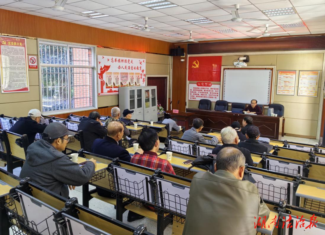 银发映初心 学习正当时——永州市综合职业中专退休党员深入学习贯彻党的二十届四中全会精神