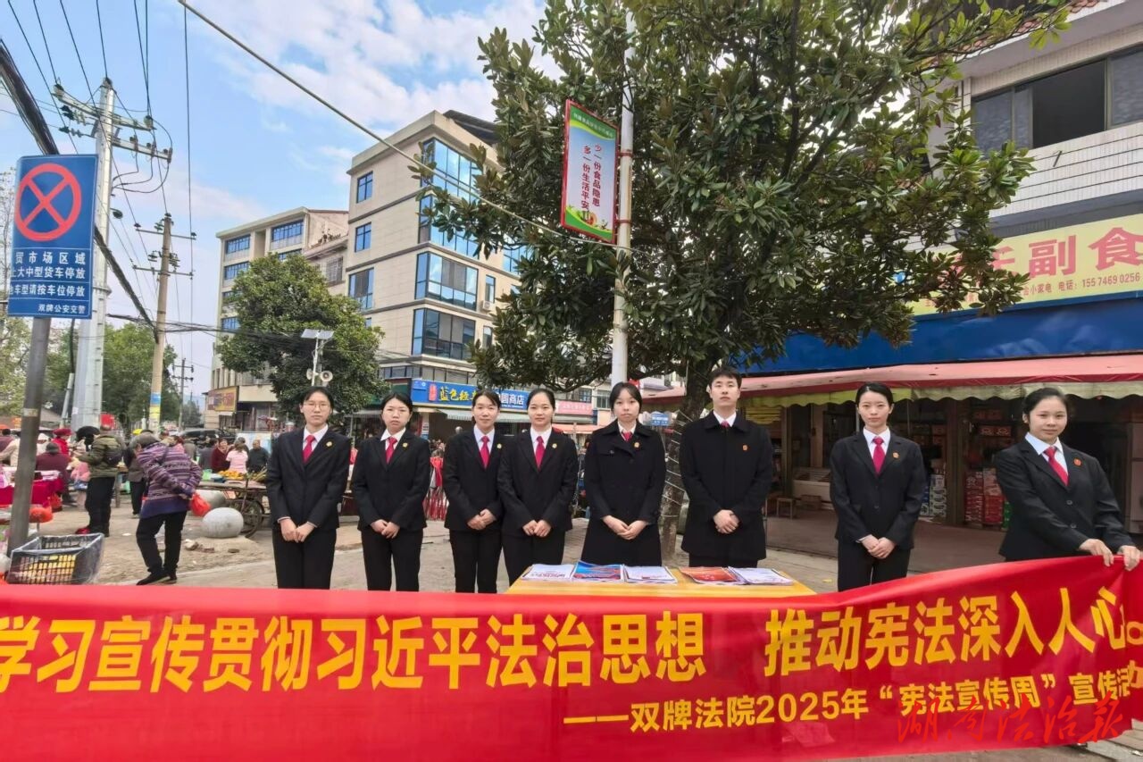 宪法赶大集 法治入人心——双牌法院开展“宪法宣传周”普法宣传活动