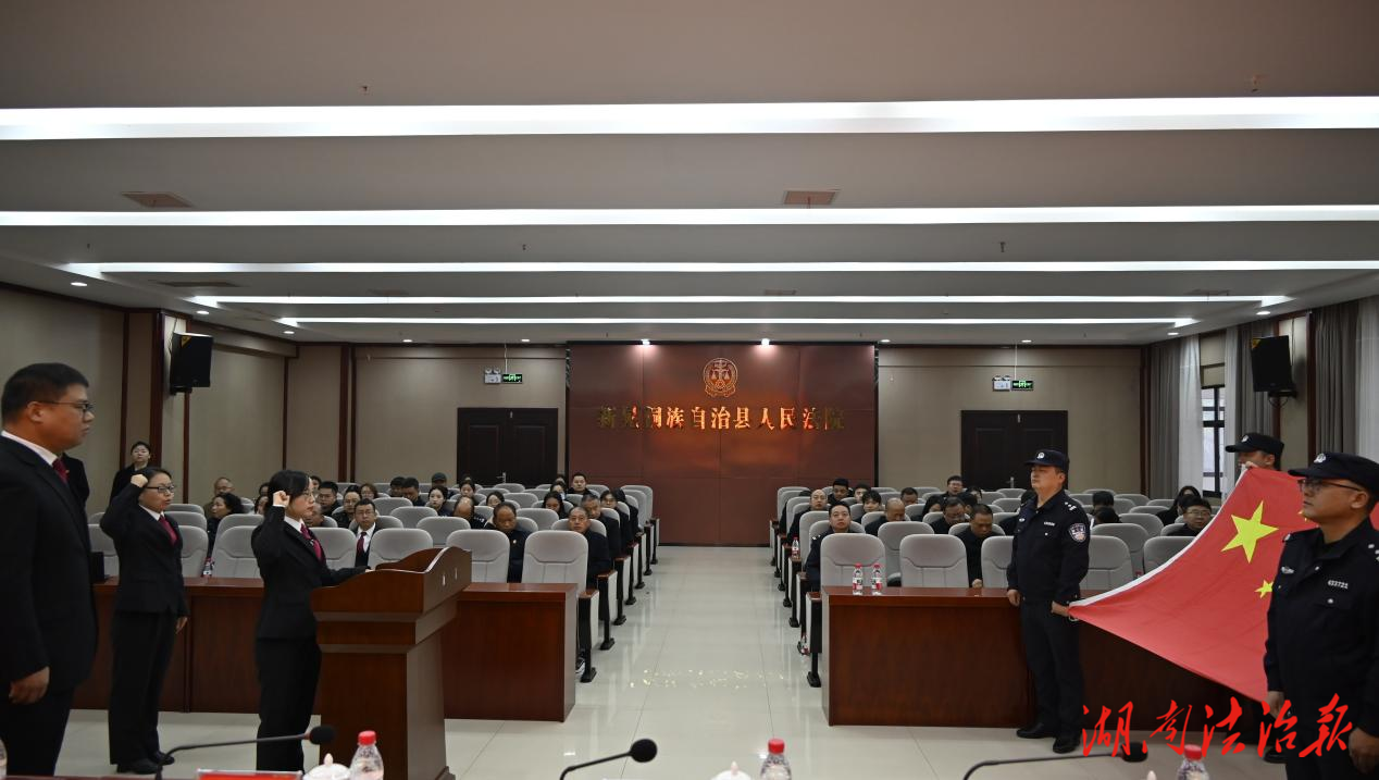誓言映初心 履職擔(dān)使命——新晃法院舉行憲法宣誓儀式