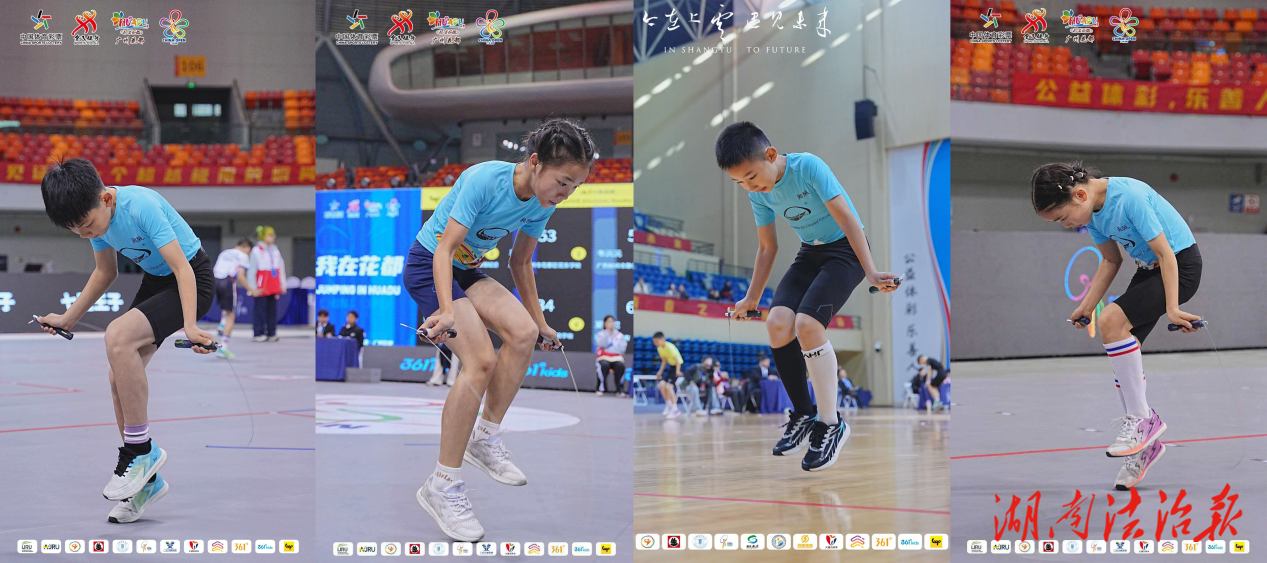 湖南跳绳小将出征国际大赛首日斩获两金两银一铜