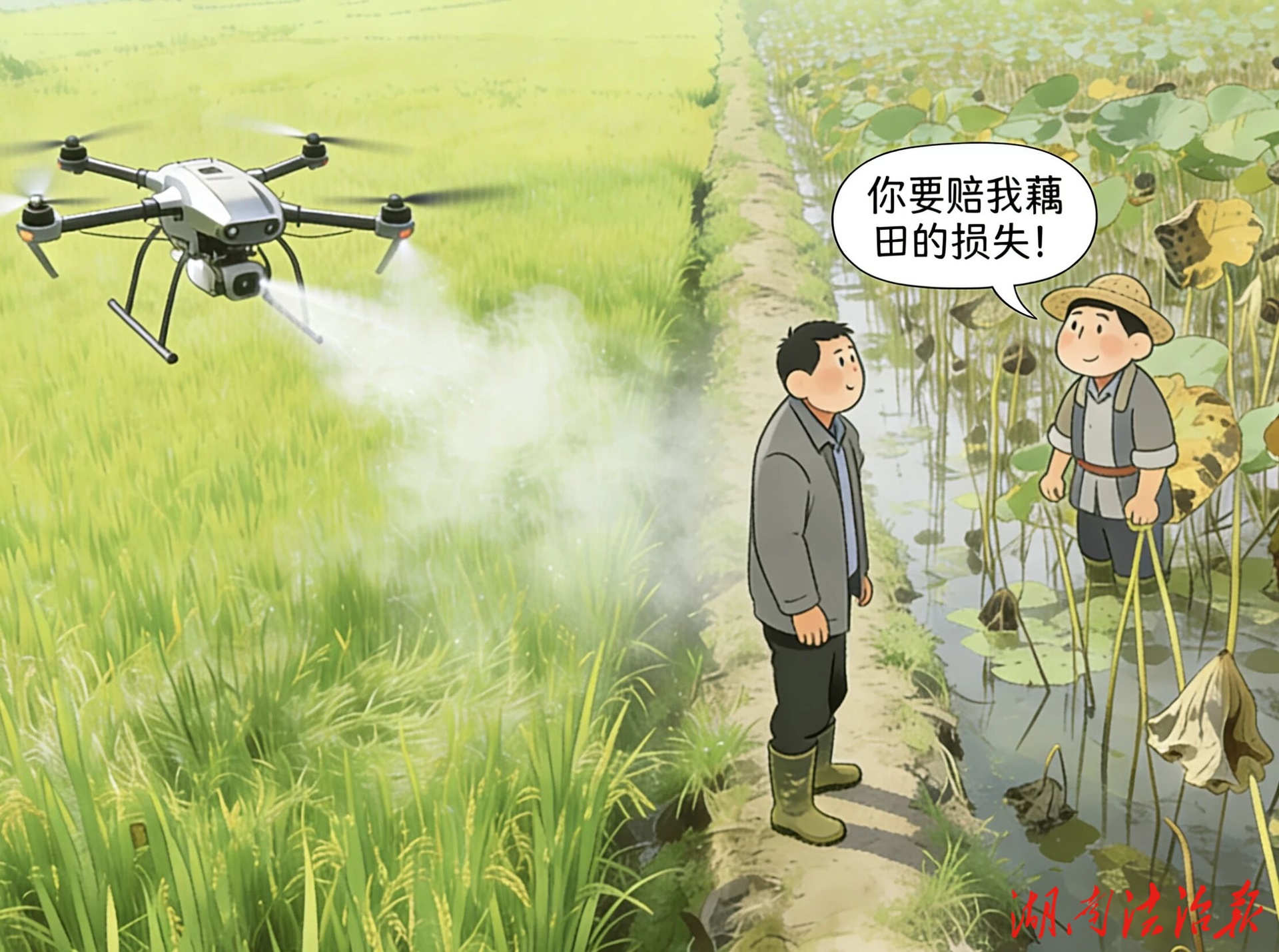 無人機噴灑農(nóng)藥誤傷鄰田？臨澧法院：飛手、農(nóng)戶皆擔(dān)責(zé)