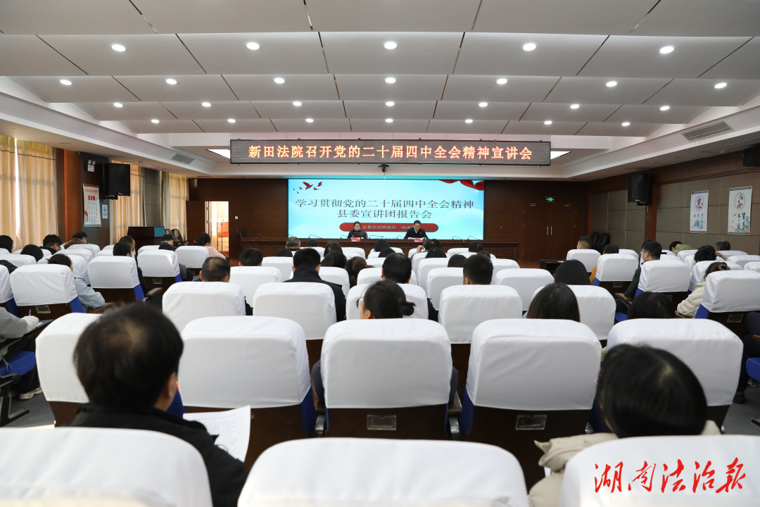 深学细悟全会精神 实干担当司法为民——新田县人民法院召开党的二十届四中全会精神宣讲会