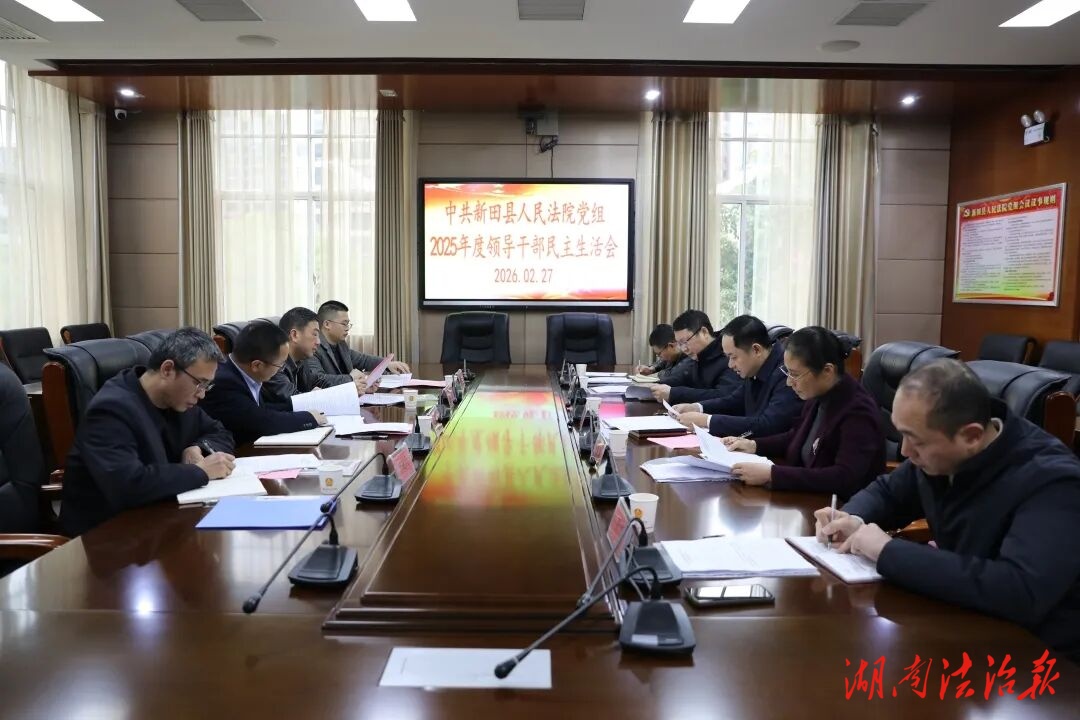 新田县法院党组召开2025年度民主生活会
