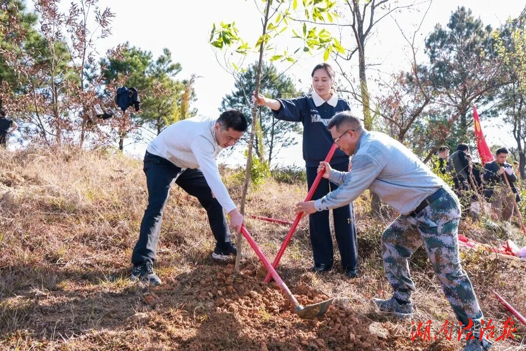 袁章中等縣領導帶頭參加義務植樹活動