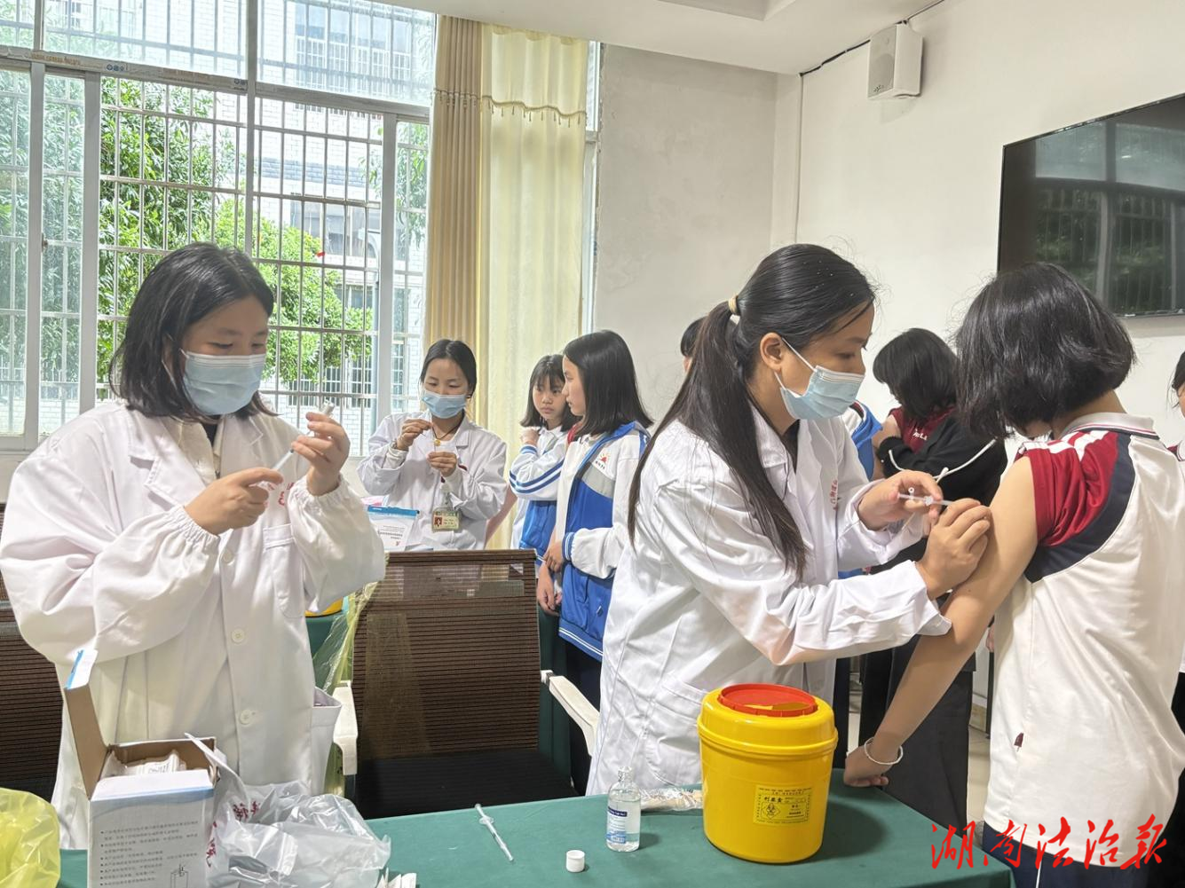 道县东门街道卫生服务中心：深入校园开展HPV疫苗接种服务