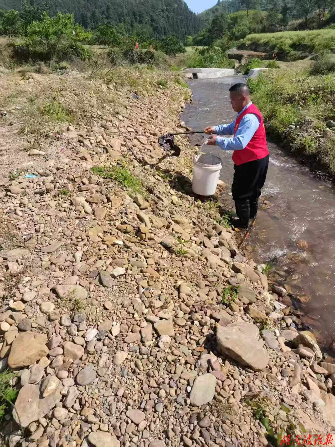 蓝山县祠堂圩镇：志愿护河在行动 守护水清岸绿好风光