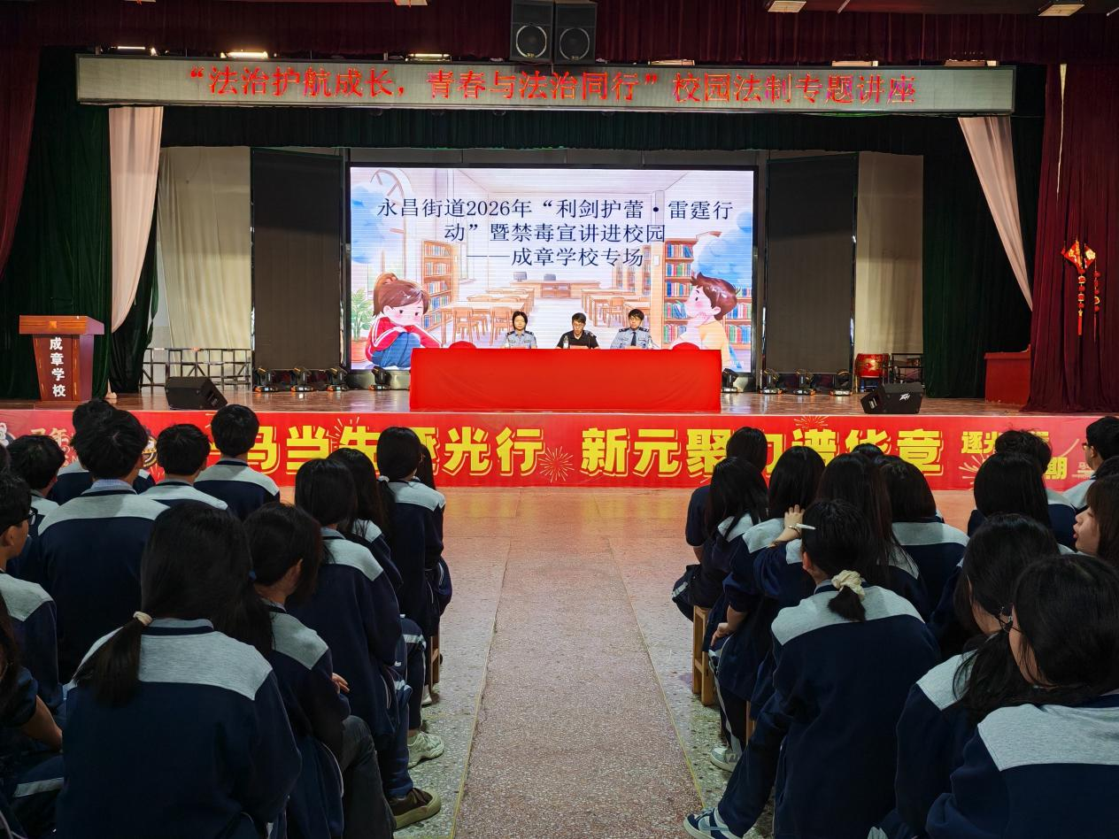 祁东县永昌街道开展“利剑护蕾·雷霆行动”暨禁毒宣传进校园活动