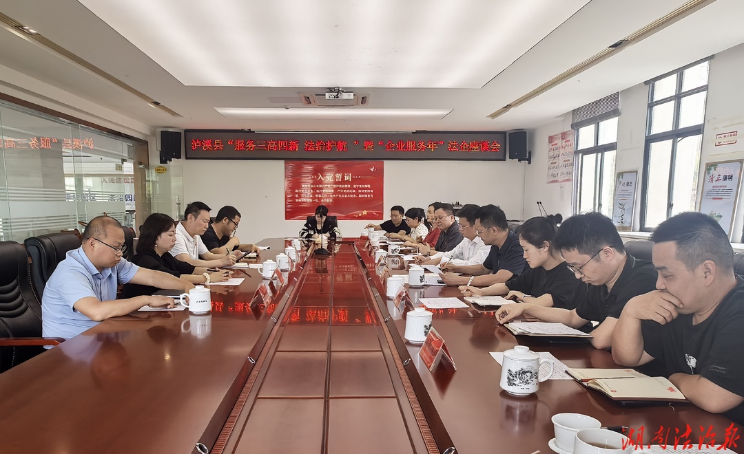 法治護(hù)航企業(yè)發(fā)展 精準(zhǔn)服務(wù)紓困解難——瀘溪法院參加“服務(wù)三高四新·法治護(hù)航”座談為企業(yè)“把脈問(wèn)診”