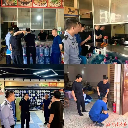 祁阳：八宝派出所开展“九小场所”夏季消防检查与宣传