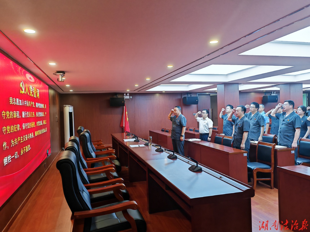 泸溪法院召开党员大会庆祝中国共产党成立105周年