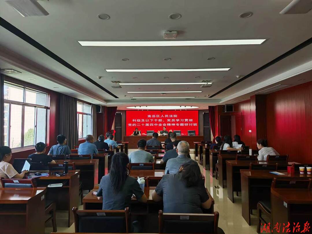 南岳区法院深入学习贯彻党的二十届四中全会精神