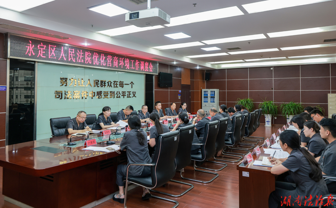 永定区人民法院召开优化营商环境工作调度会