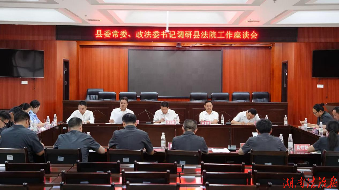 县委常委、政法委书记一行调研辰溪县人民法院工作