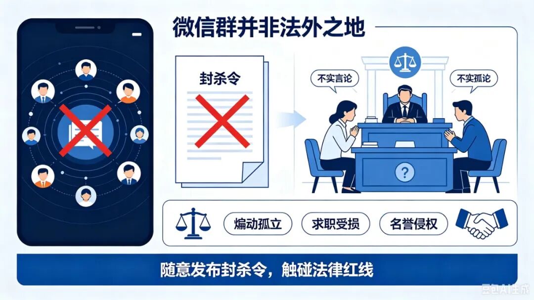 微信群散布“封杀令”侵权 法院调解：网络发言莫越界