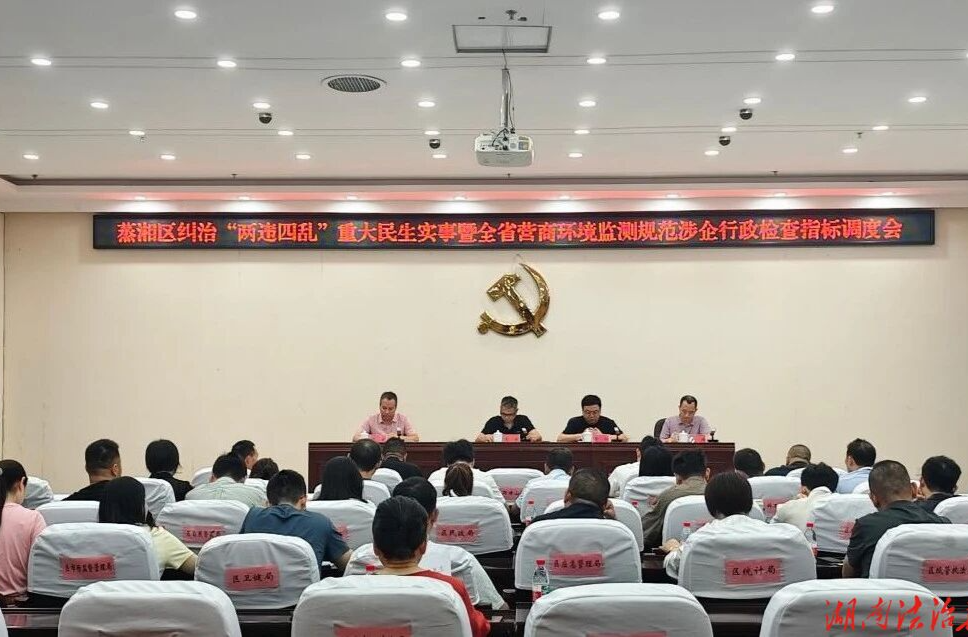 蒸湘区召开纠治“两违四乱”民生实事暨全省营商环境监测规范涉企行政检查指标调度会