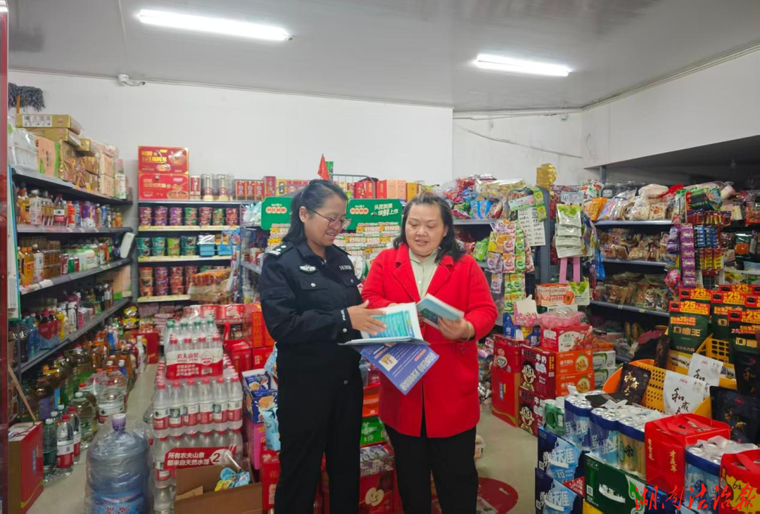 安全宣传进门店  守护经营“平安线”