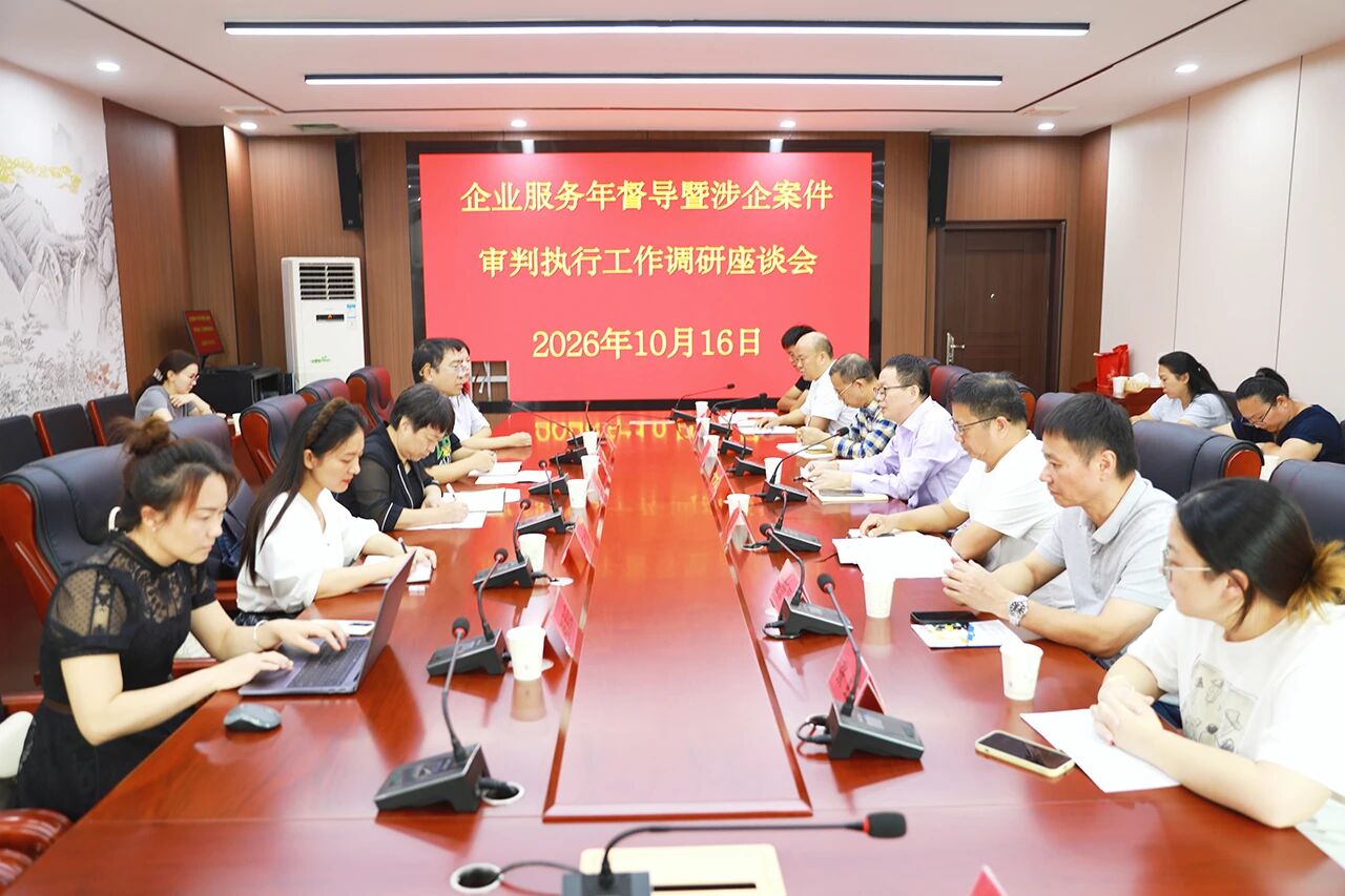 精准督导促提升 问需于企优服务——永州中院开展“企业服务年”专项督导暨涉企案件审判执行工作调研