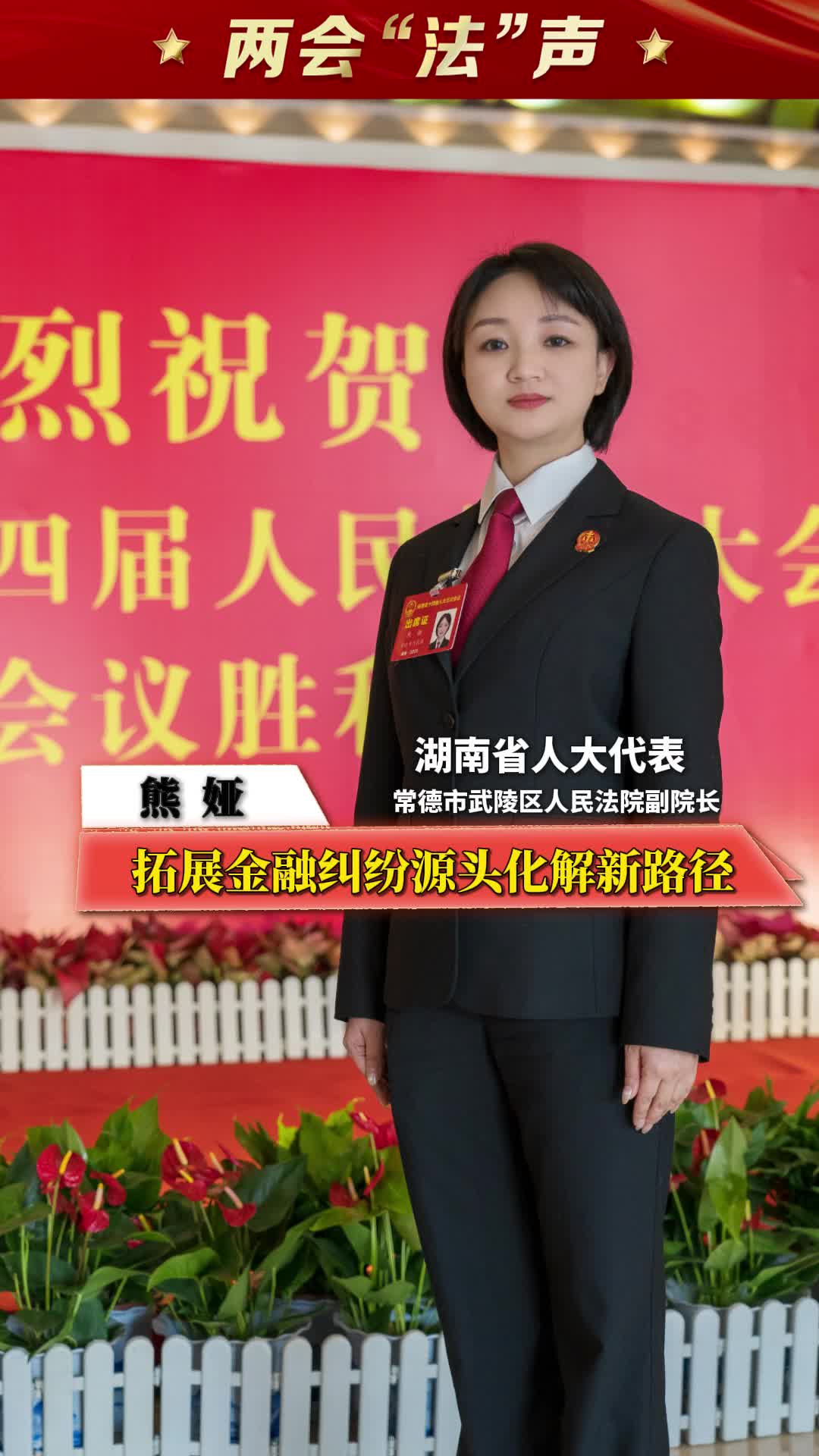 兩會“法”聲｜省人大代表熊婭：推廣金融糾紛“調(diào)解+公證+執(zhí)行”模式